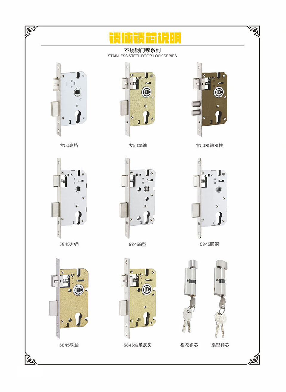 不銹鋼85門鎖系列